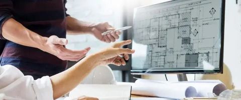 A whole office, planned and installed