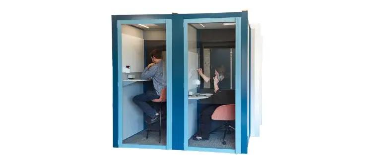 New soundproof privacy pod in an open office