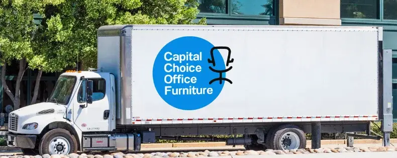 Capital Choice Office Furniture box truck ready for an office move