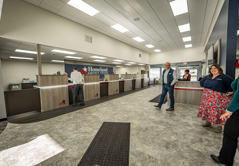 Open office furnished by Capital Choice for Homeland Credit Union in Columbus