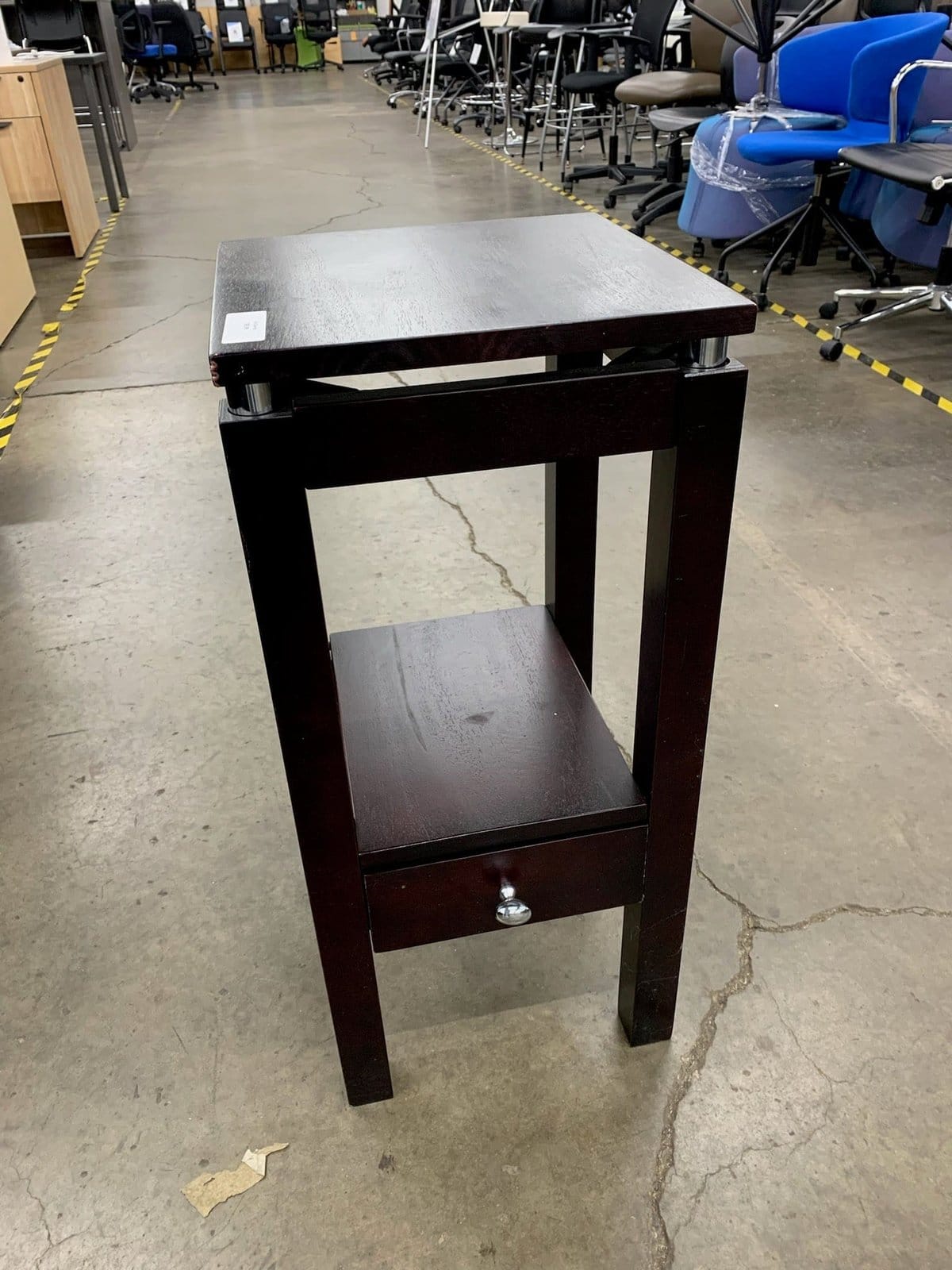 13.5" W X 13.5" D X 29.5" H Small Espresso Sta