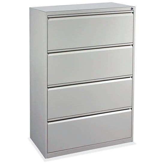 4 Drawer 36" Lateral File Mahogany