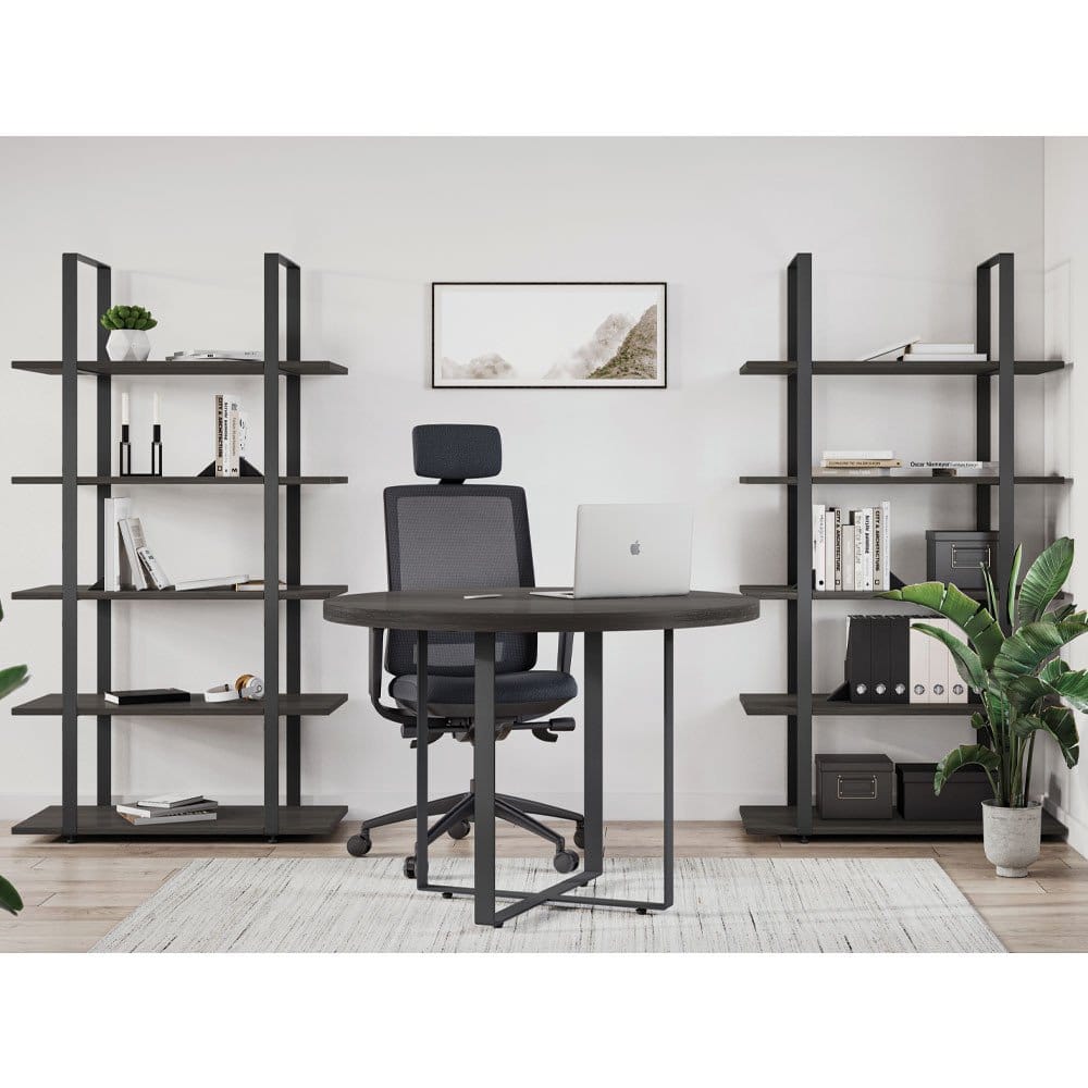 5-Shelf Open Hutch Bookcase