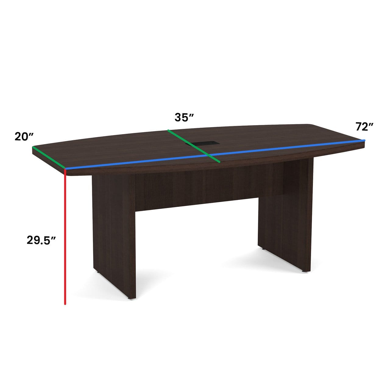 6' Boat Shaped Conference Table