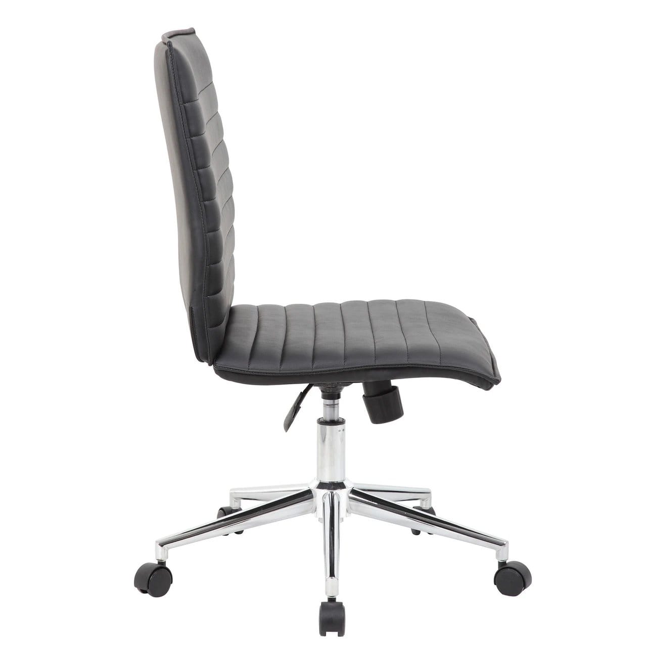 Armless Contemporary Ribbed Back Task Chair