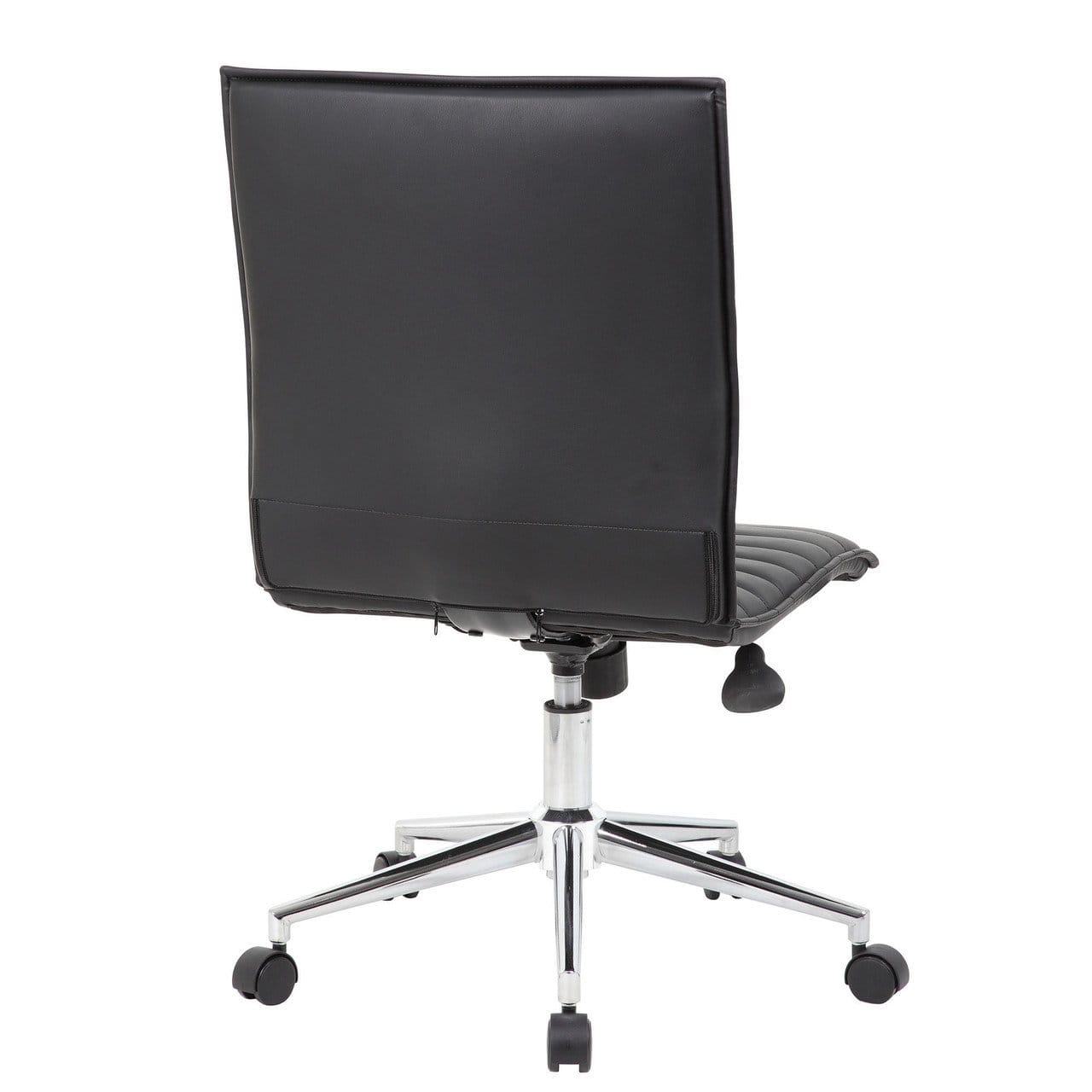 Armless Contemporary Ribbed Back Task Chair