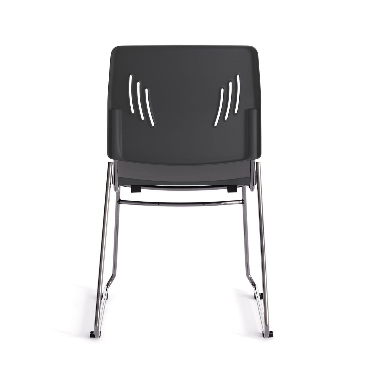 Armless Stack Chair with Chrome Frame