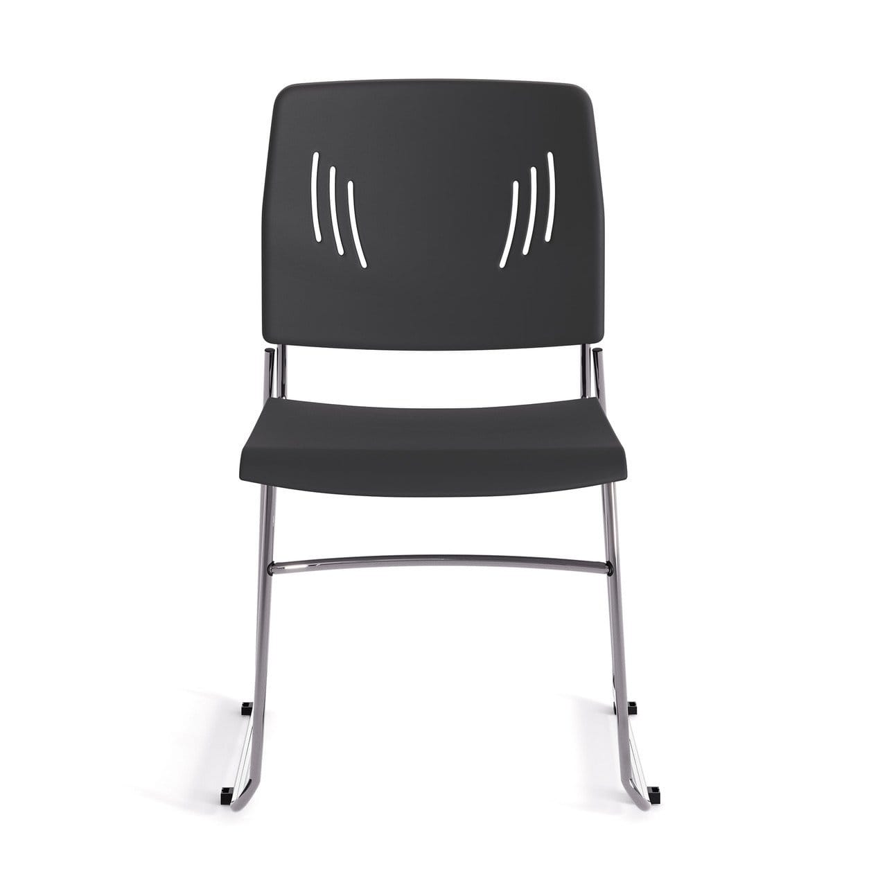 Armless Stack Chair with Chrome Frame
