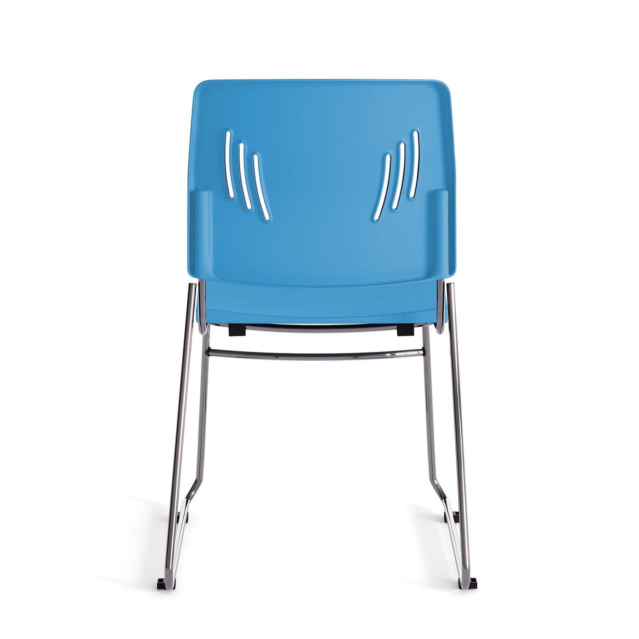 Armless Stack Chair with Chrome Frame