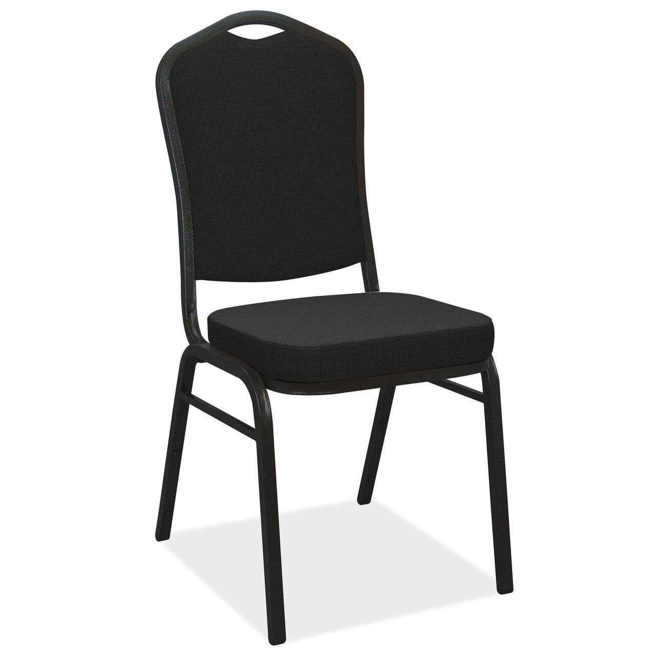 Banquet Collection High Back Stacking Banquet Chair With Black Metal Frame