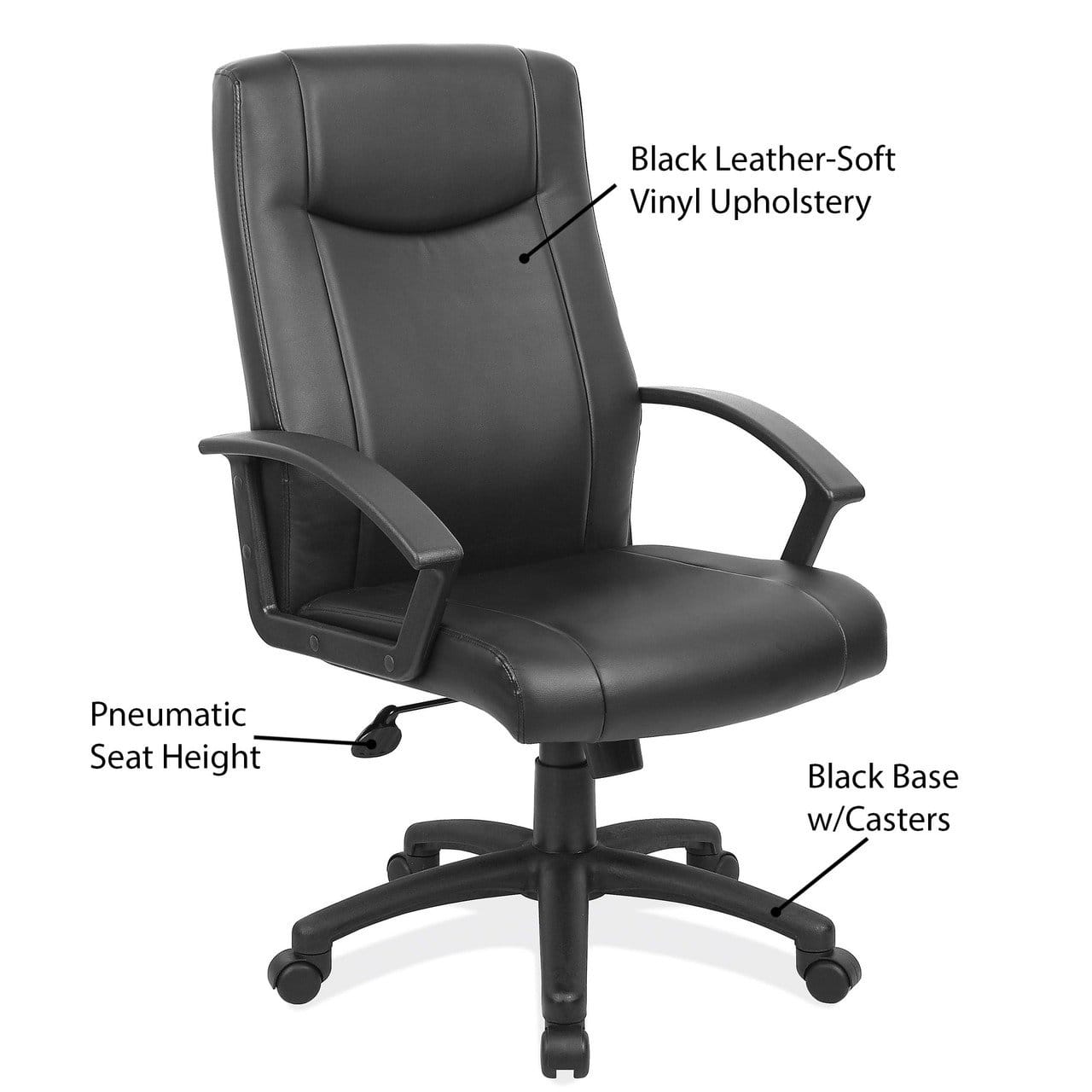 Black AM Vinyl Executive High Back Chair