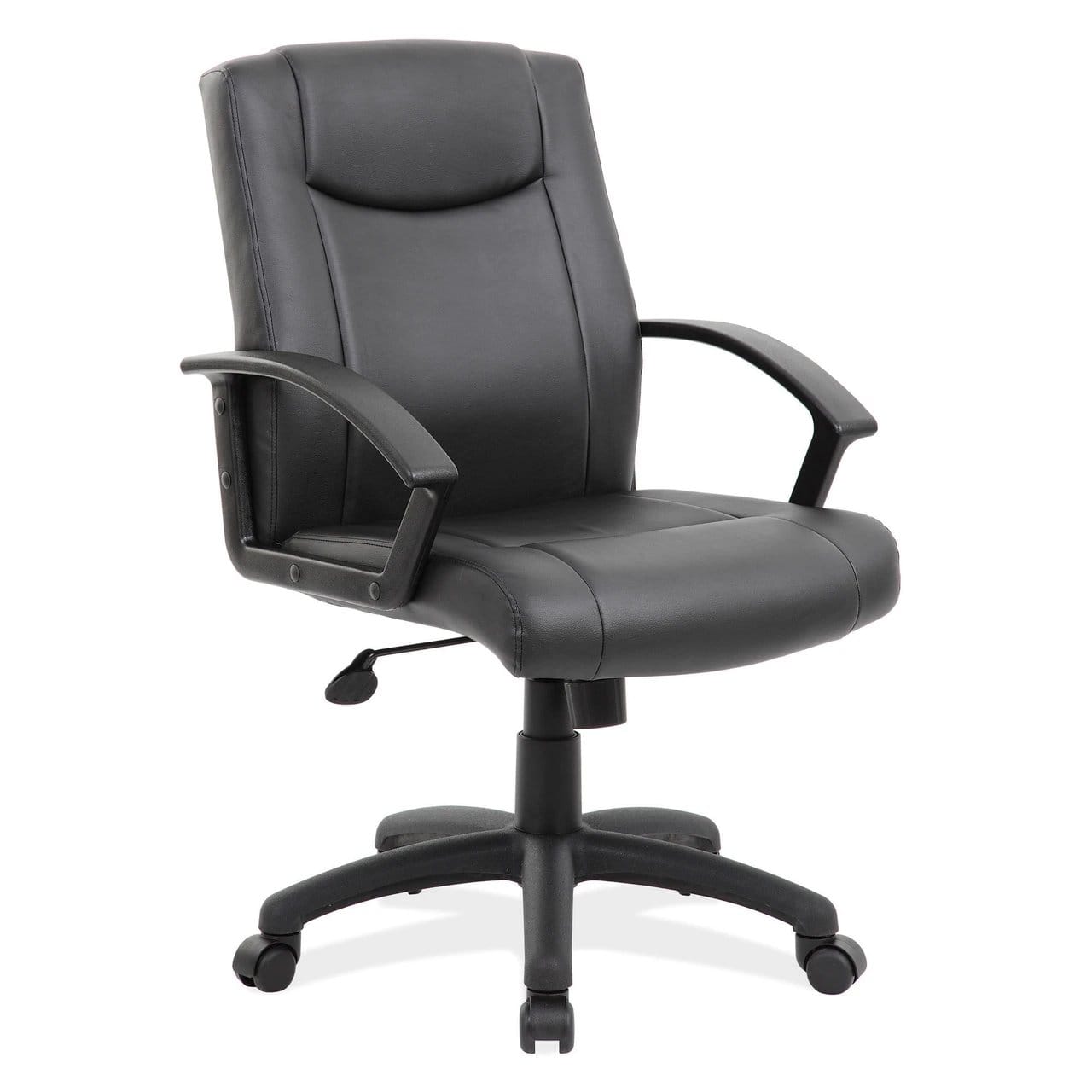 Black AM Vinyl Mid Back Exec Chair
