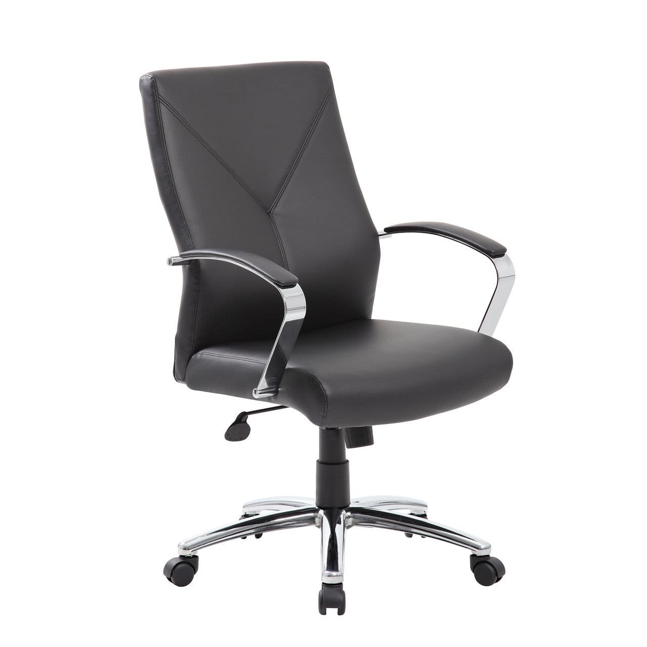 Black Executive High Back Chair with Chrome Frame