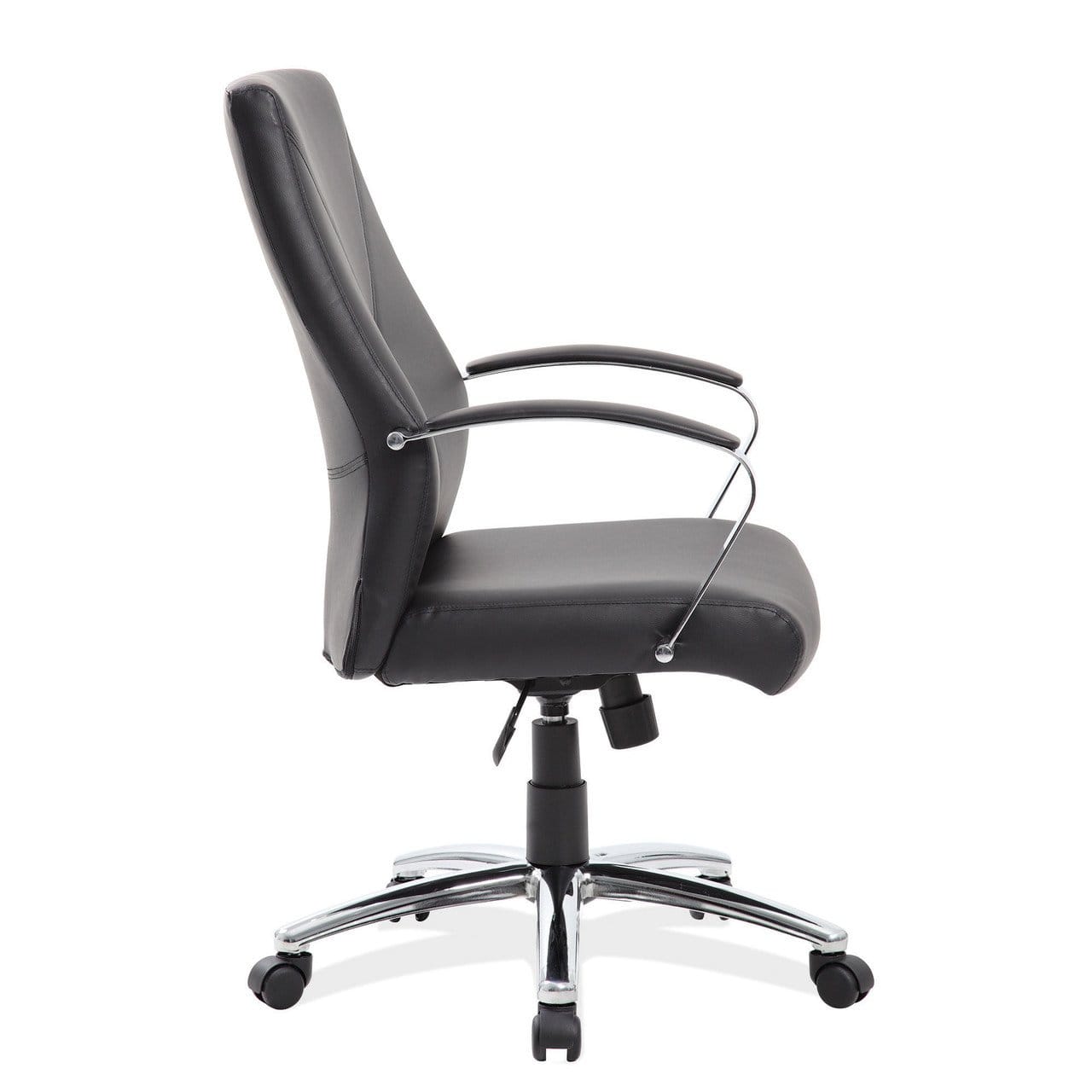 Black Executive High Back Chair with Chrome Frame