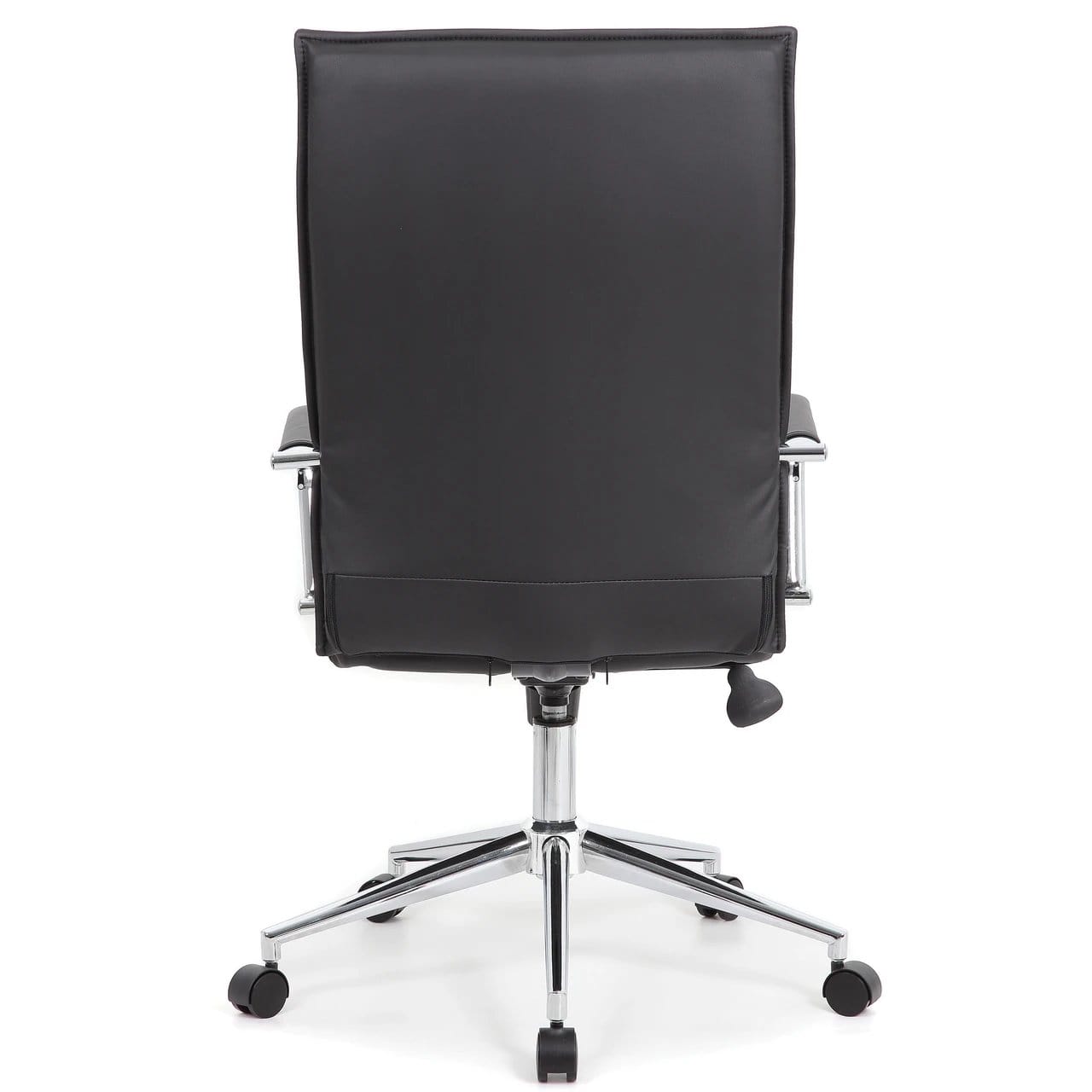 Black Ribbed High Back Task Chair with Arms