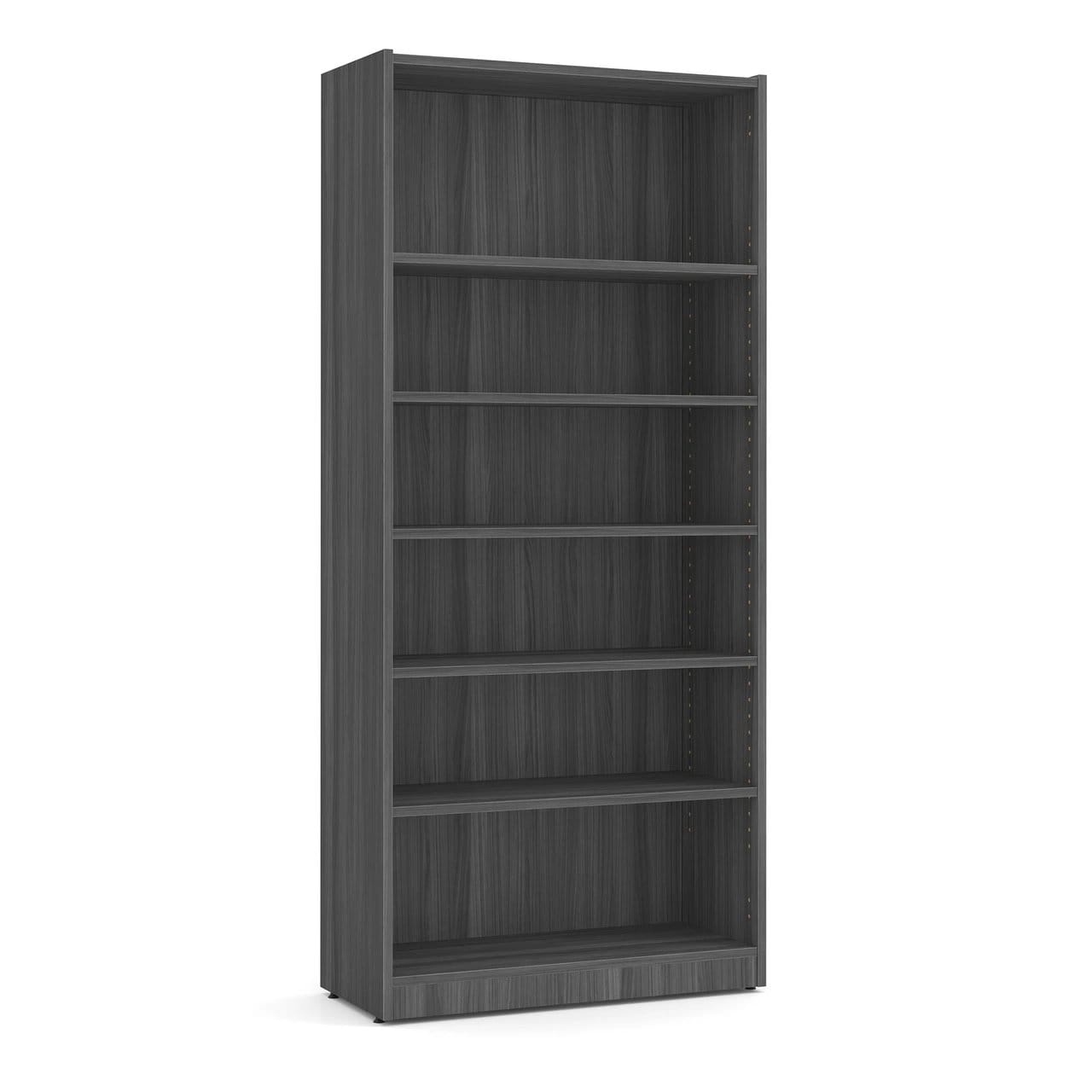 Laminate 6-Shelf Bookcase with Door Kit