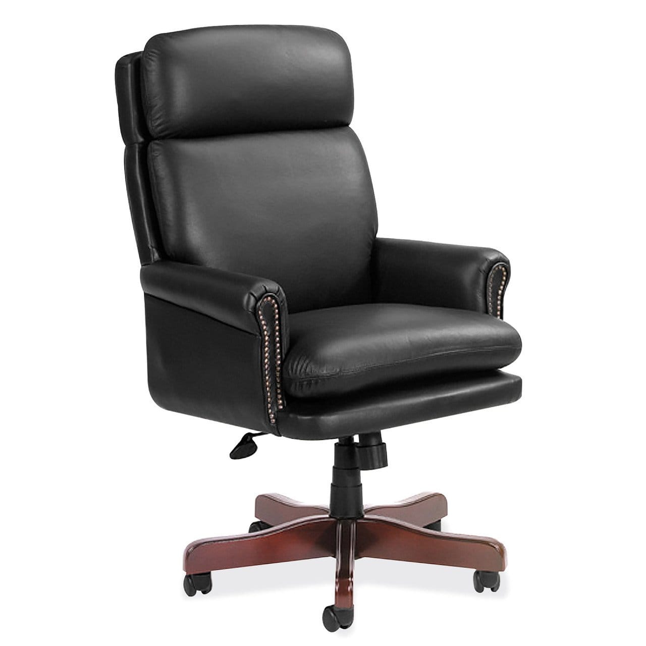 Mah/Blk Hi-Back Exec Swivel Chair