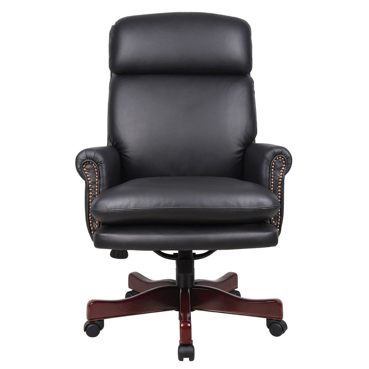 Mah/Blk Hi-Back Exec Swivel Chair