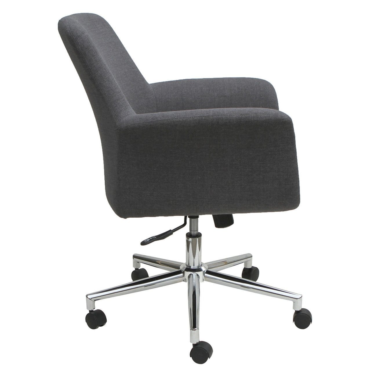 Mid Back Swivel Chair with 5 Star Chrome Base