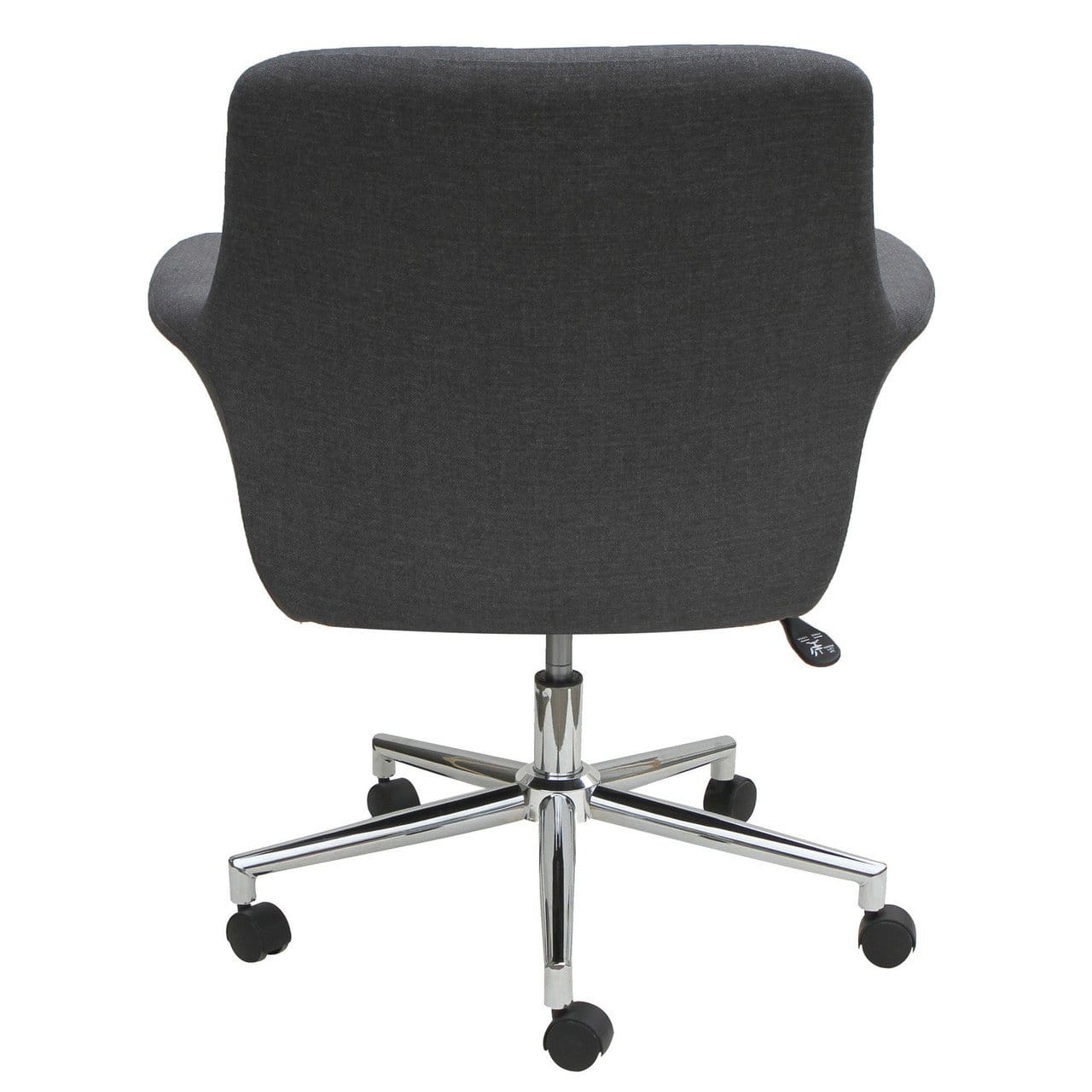 Mid Back Swivel Chair with 5 Star Chrome Base