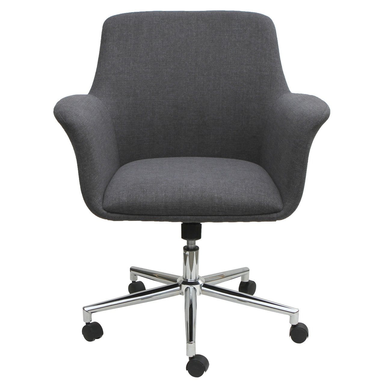 Mid Back Swivel Chair with 5 Star Chrome Base