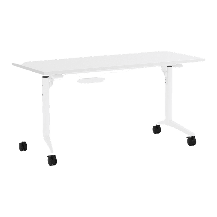24"D x 72"W Flip Top Desk White - White Base