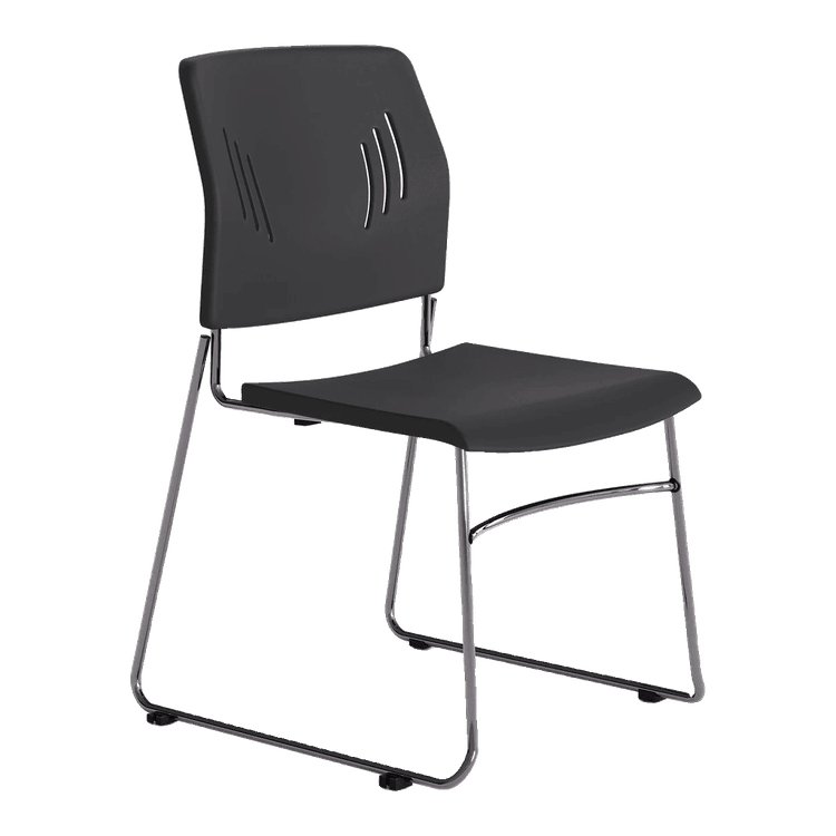 New Armless Stack Chair with Chrome Frame in stock at Capital Choice Office Furniture in Columbus