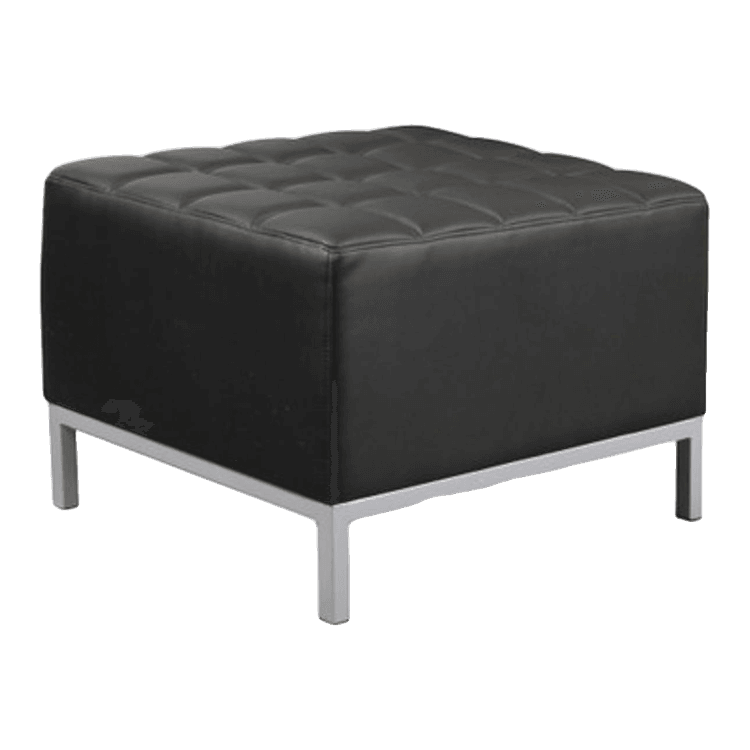 New Black Faux Leather Ottoman in stock at Capital Choice Office Furniture in Columbus