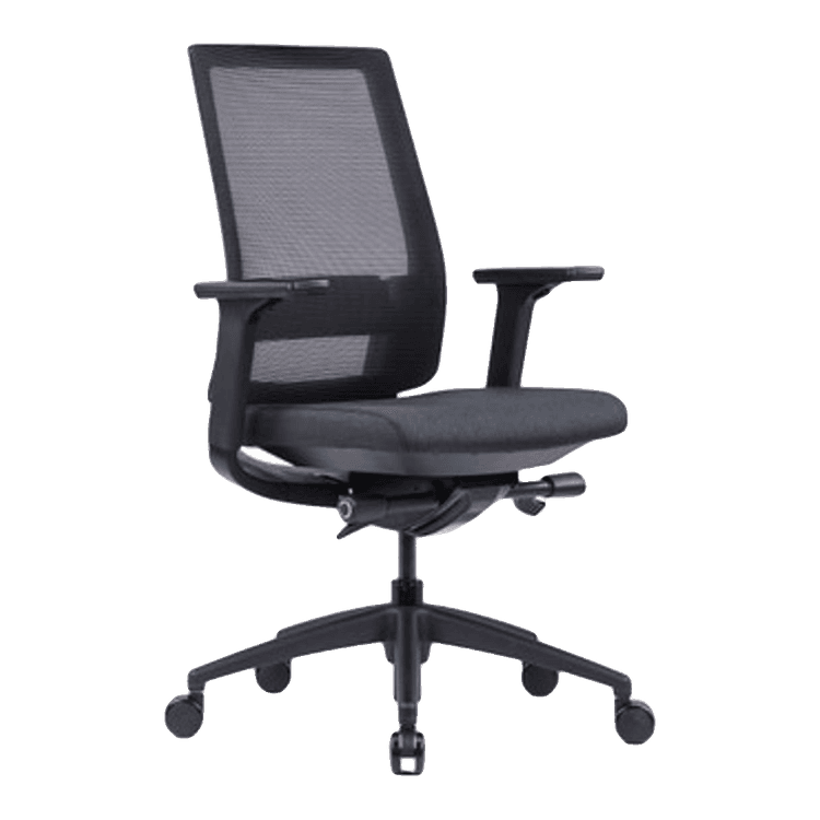 New Black High Back Mesh Task Chair with Headrest in stock at Capital Choice Office Furniture in Columbus