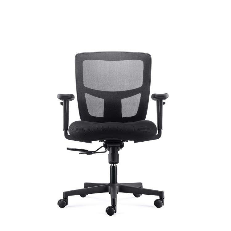 New Friant Zone Too Task Chair, Black, front view. Capital Choice Office Furniture, Columbus, Ohio