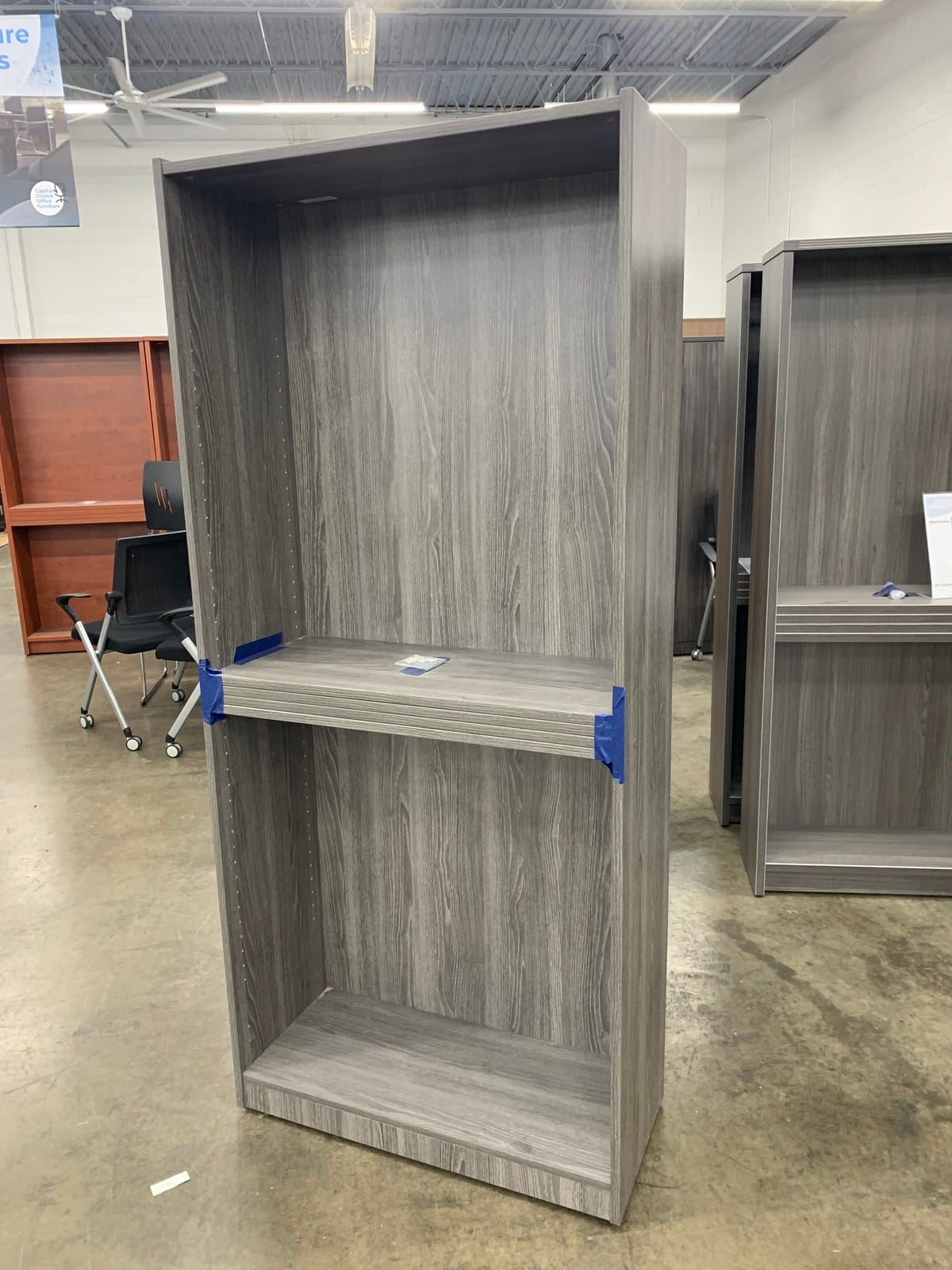 New Gray Bookcase - Assembled