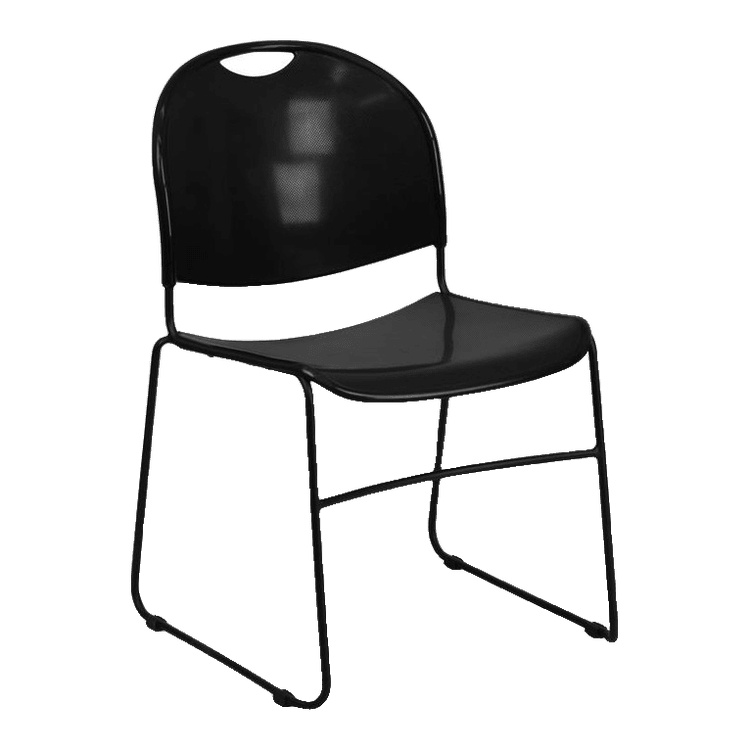 New HERCULES Ultra-Compact Stack Chair, Black in stock at Capital Choice Office Furniture in Columbus