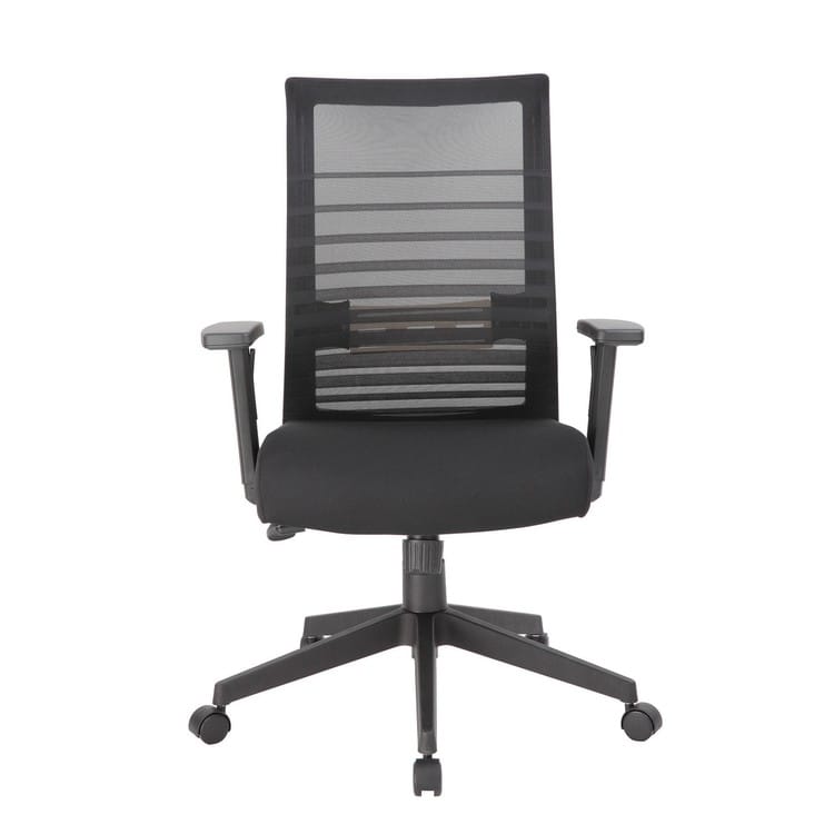 New Black Mesh High Back Task Chair, front view. Capital Choice Office Furniture, Columbus, Ohio