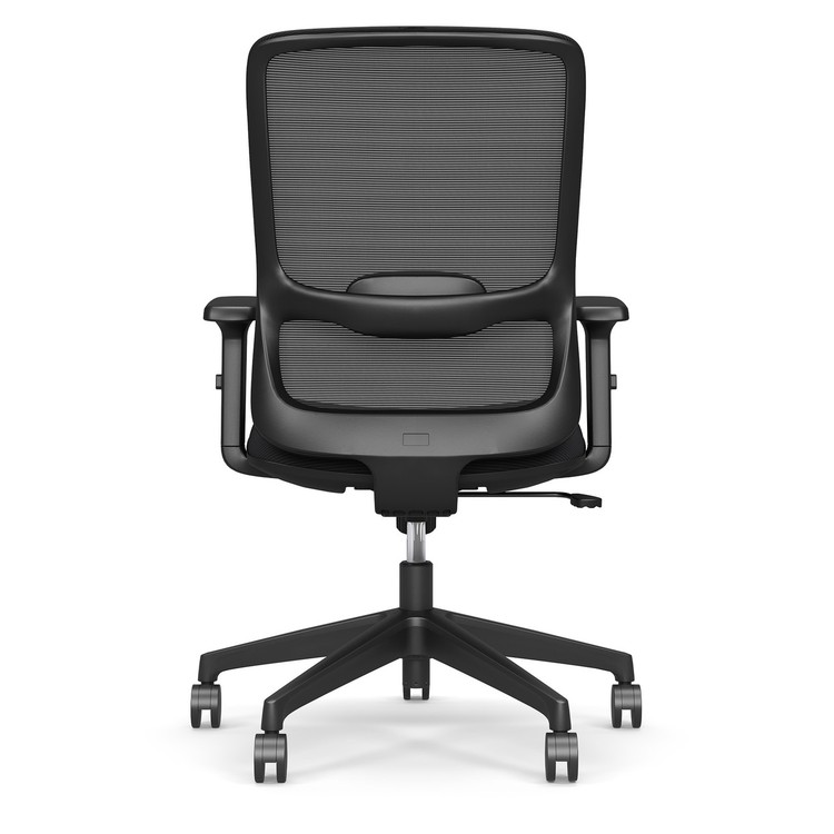 New Orion Mesh Task Chair, Black Frame, back view. Capital Choice Office Furniture, Columbus, Ohio