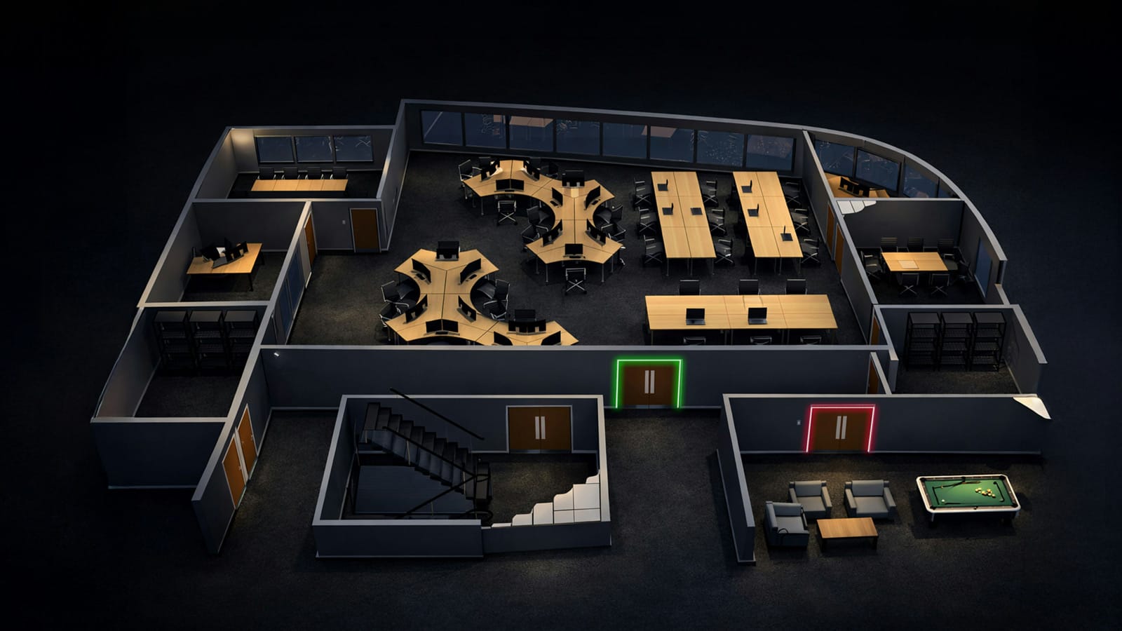 A new office design for the team to review.