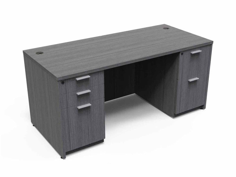Rectangular Desk with Double Full Pedestals