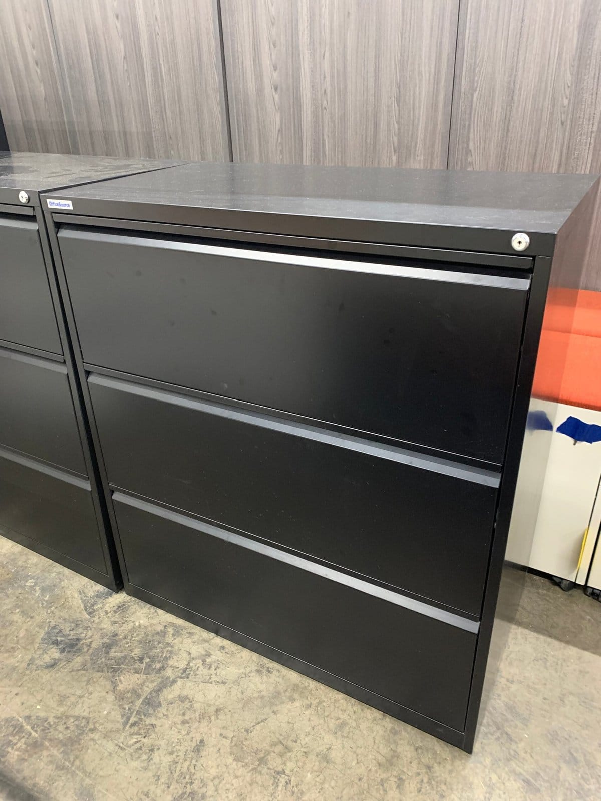 Used 3 Drawer Lateral File Black Metal