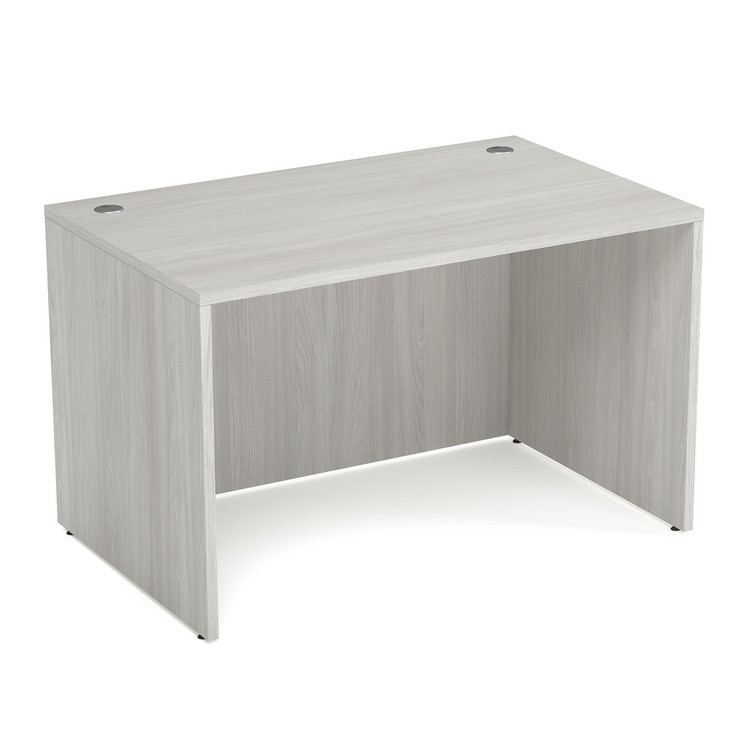 Pre-owned 47 by 30 inch desk shell in Arcadia white, front view