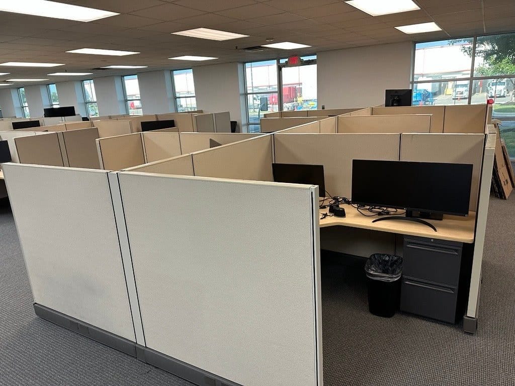 Used 6x6 Cubicle Workstation, 53-Inch Panels