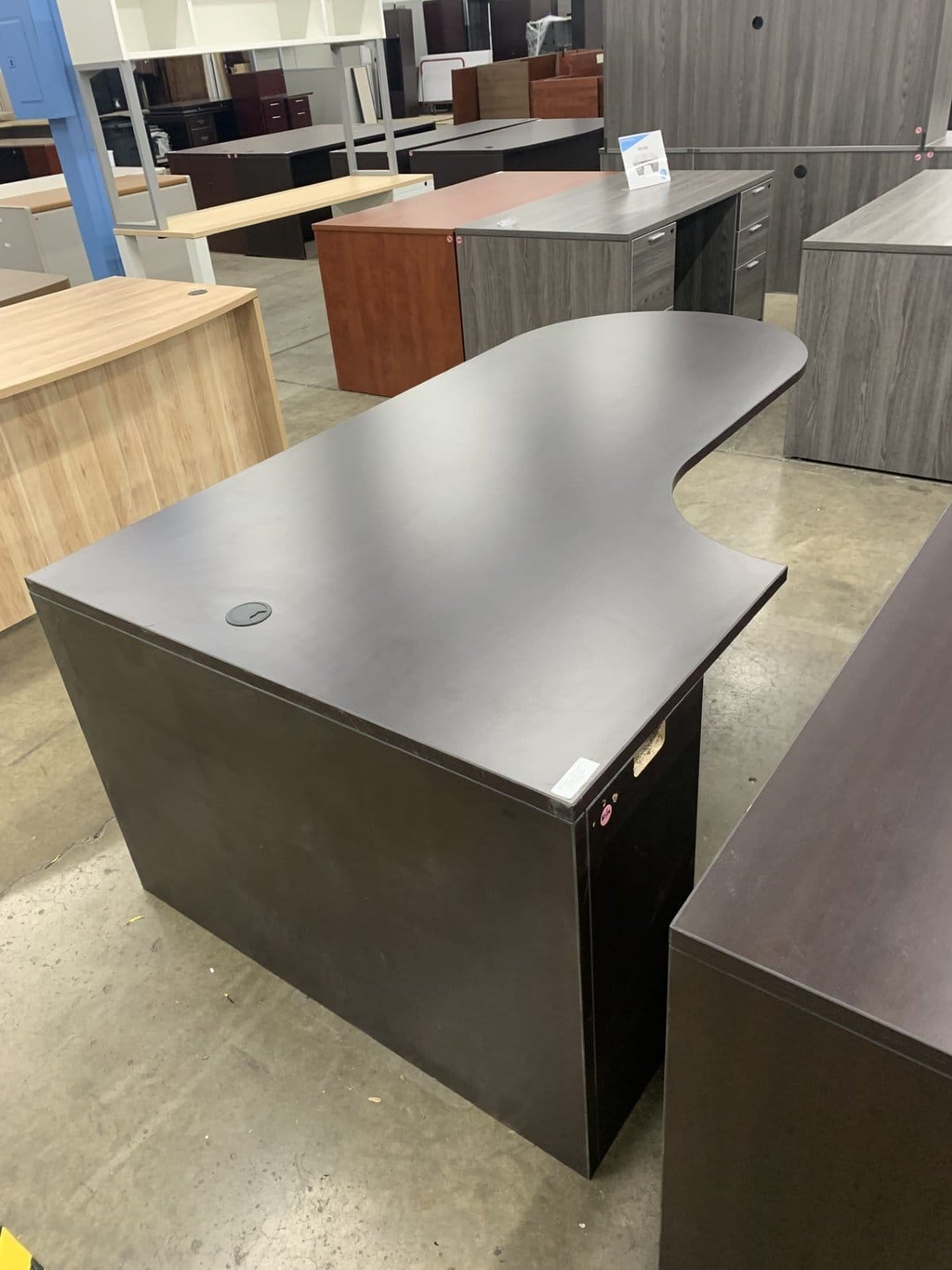 Used 71" Left Porkchop Credenza Shell
