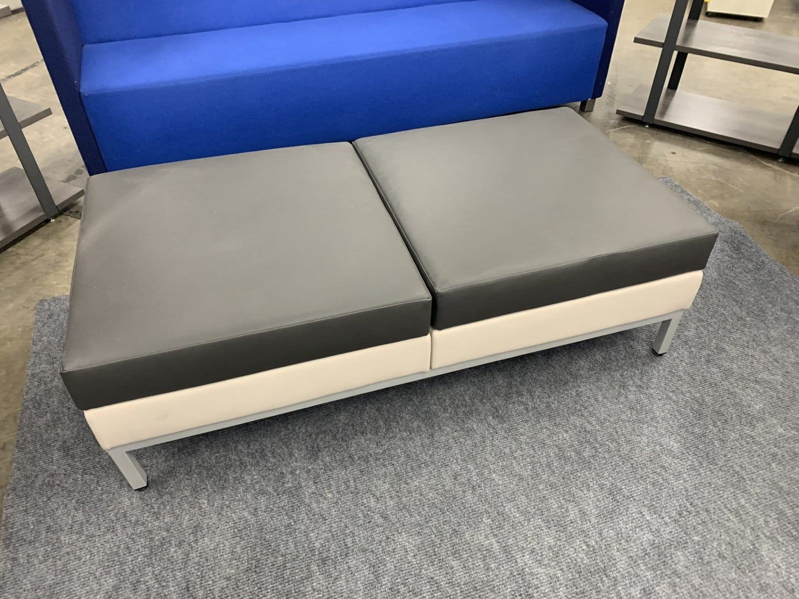 Used Ottoman - Gray/White