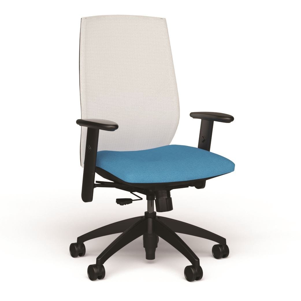 Vault Mid Back Chair with Black Frame- Full Synchro