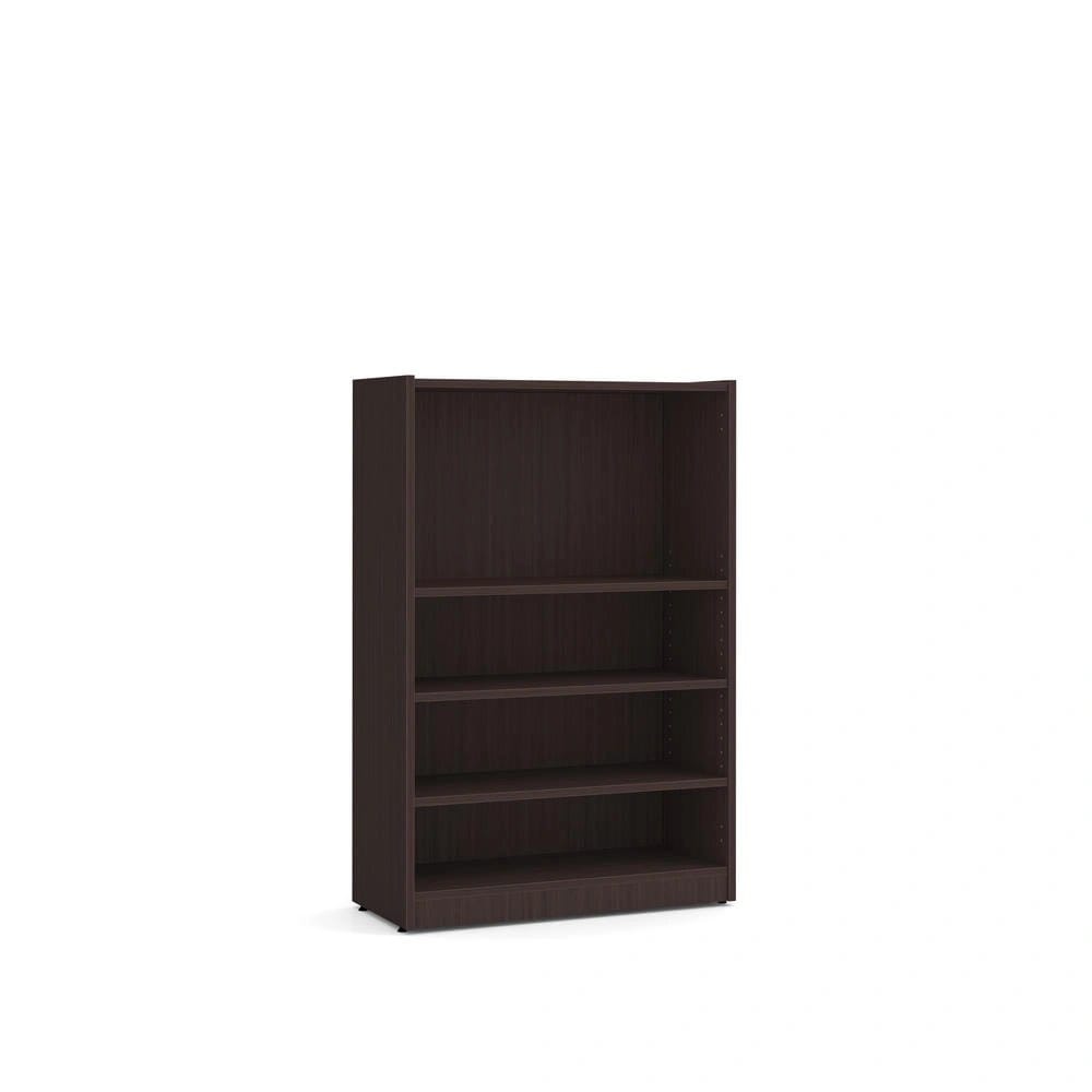Warm-Finish 4-Shelf Bookcase