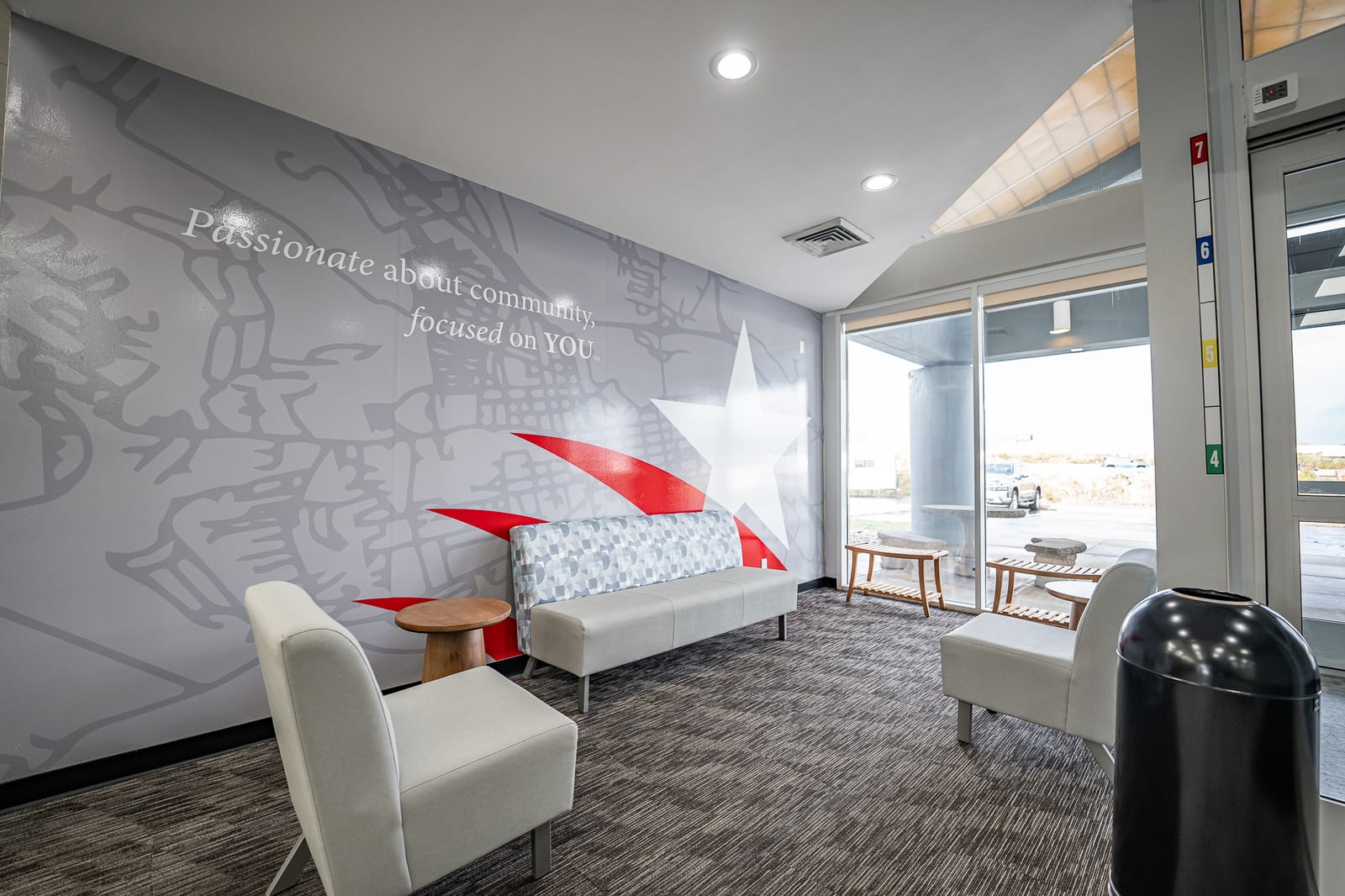 Office furniture installed by Capital Choice at Homeland Credit Union