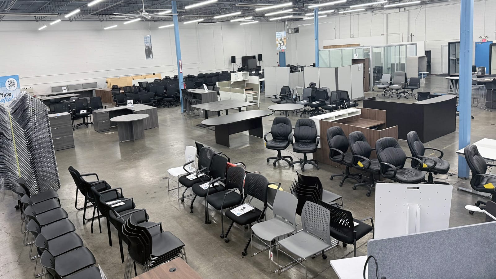 New office furniture on the Capital Choice showroom floor in Columbus, Ohio
