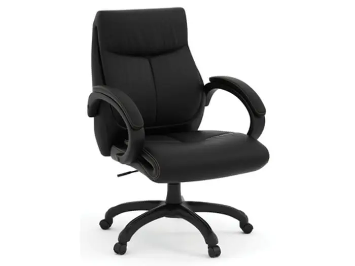 Black AM Vinyl Mid Back Exec Chair Image