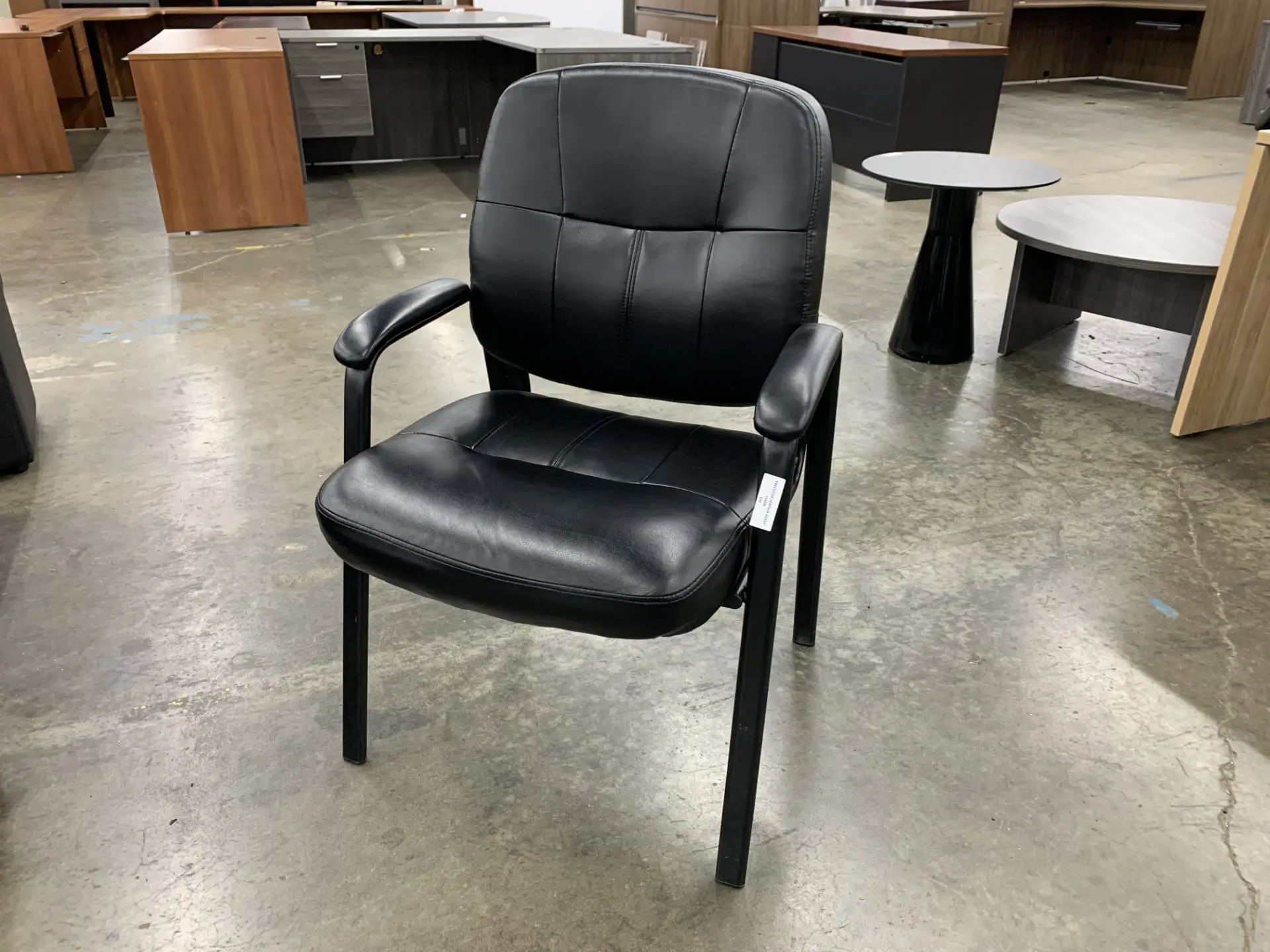 Lorell Chadwick Series Guest Chair - Black Leather Seat - Black Steel Frame - Black - Steel, Leather - 1 Each Lorell Chadwick Series Guest Chair - Black Leather Seat - Black Steel Frame - Black - Steel, Leather - 1 Each