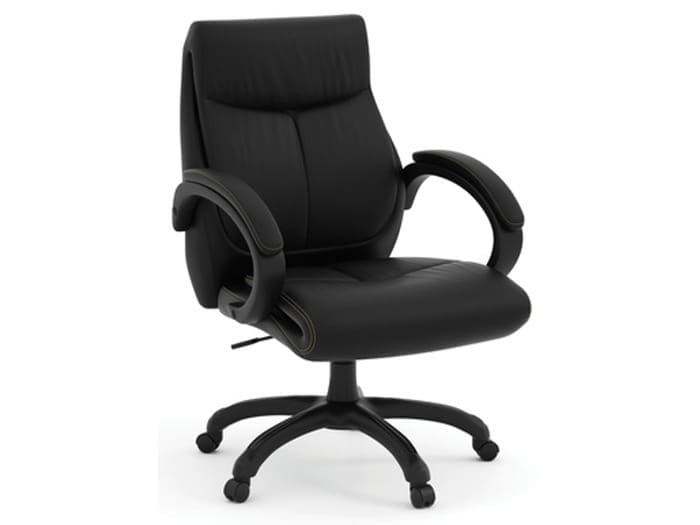 Black AM Vinyl Mid Back Exec Chair Image