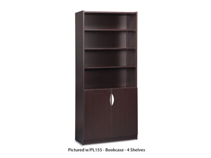 Laminate 6-Shelf Bookcase with Door Kit Image
