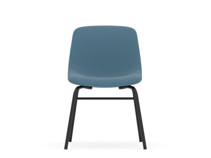 FABRIC MID BACK BUCKET SEAT WITH BLACK SLED BASE Image